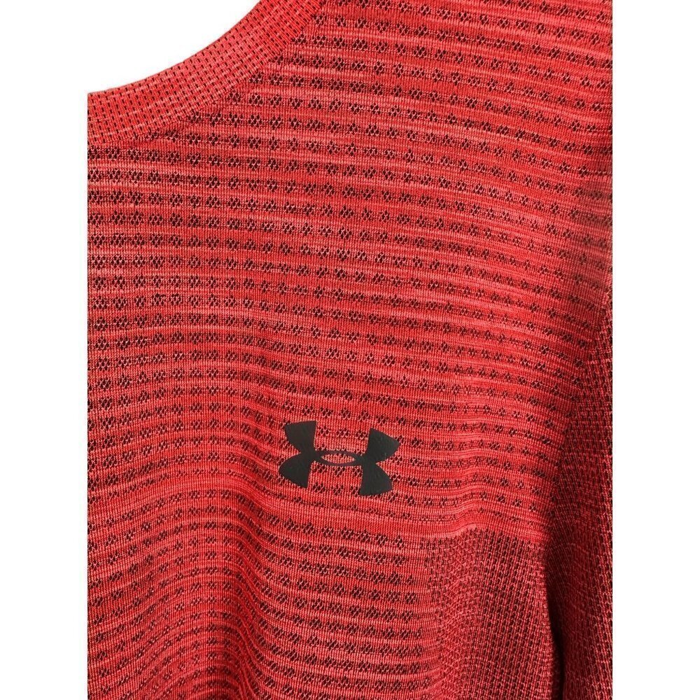 Under Armour Mens Red HeatGear Space Dye Long Sleeve Athletic Shirt Large - Picture 4 of 8